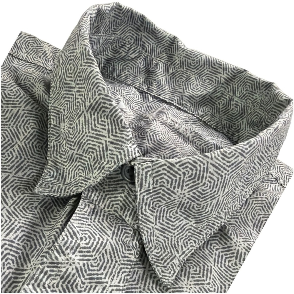 Ariat AriatTEK Geometric Performance Vented Button Down Polyester Gray Mens XL